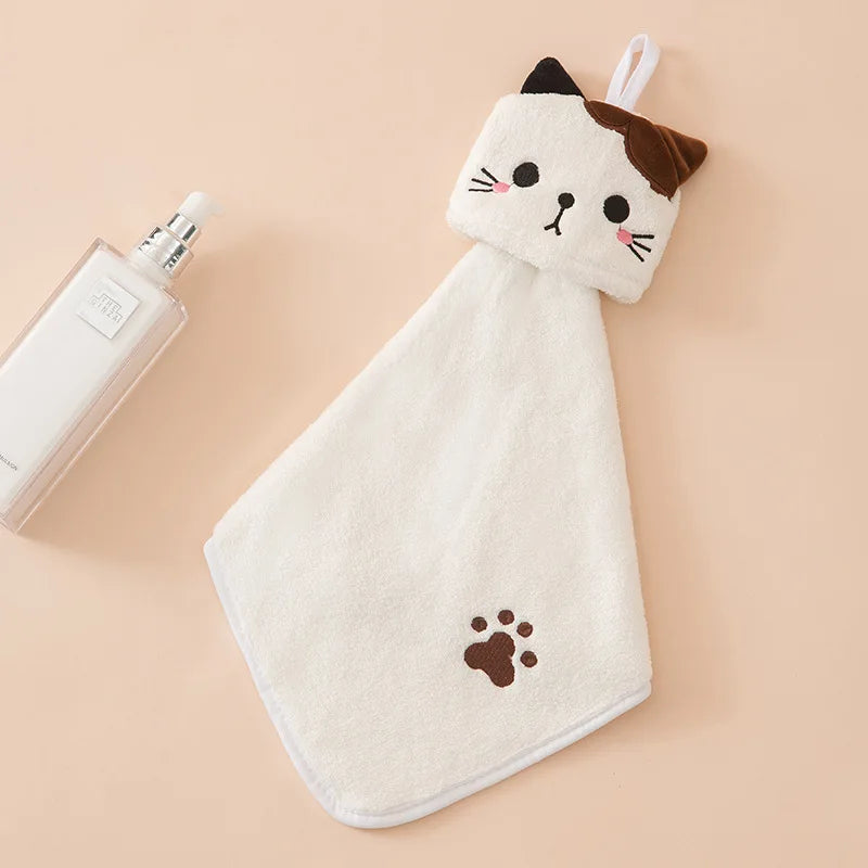 Cute Cat Hanging Kitchen Cleaning Towel – Soft, Absorbent & Quick-Dry