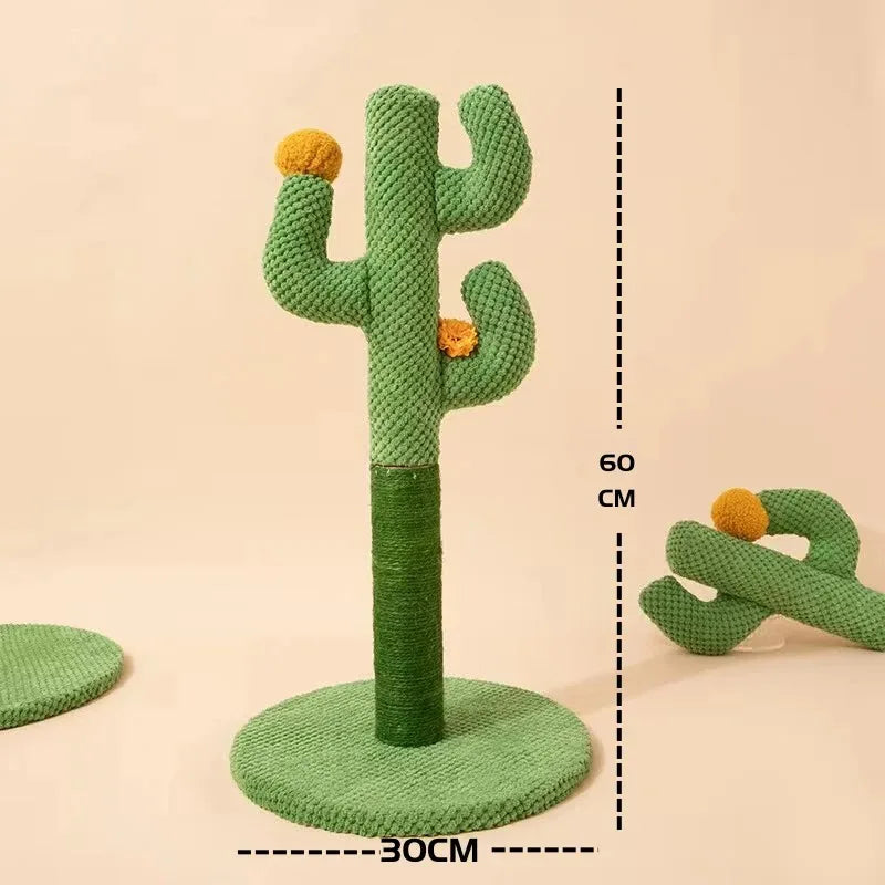 Cactus-Shaped Cat Scratching Post with Sisal Rope – Interactive Climbing & Scratching