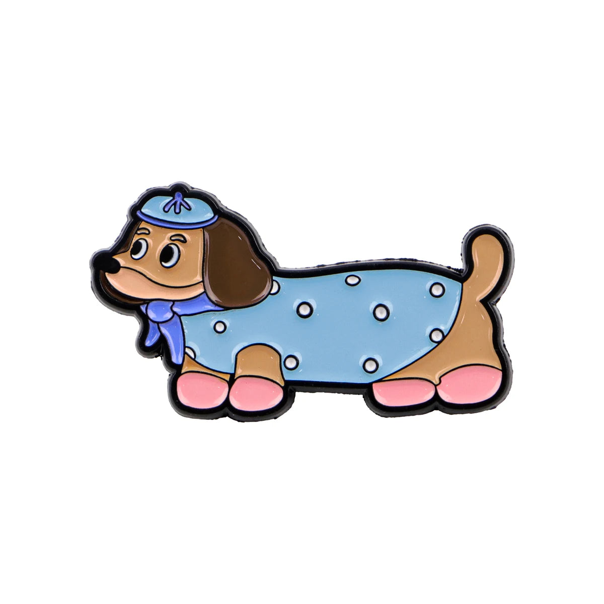 Cute Cartoon Dachshund Enamel Lapel Pin