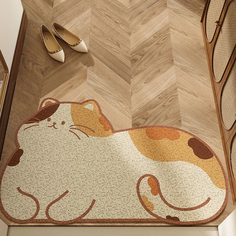 Anti-Slip Animal Pattern Bathroom Rug – Microfiber Bath Mat