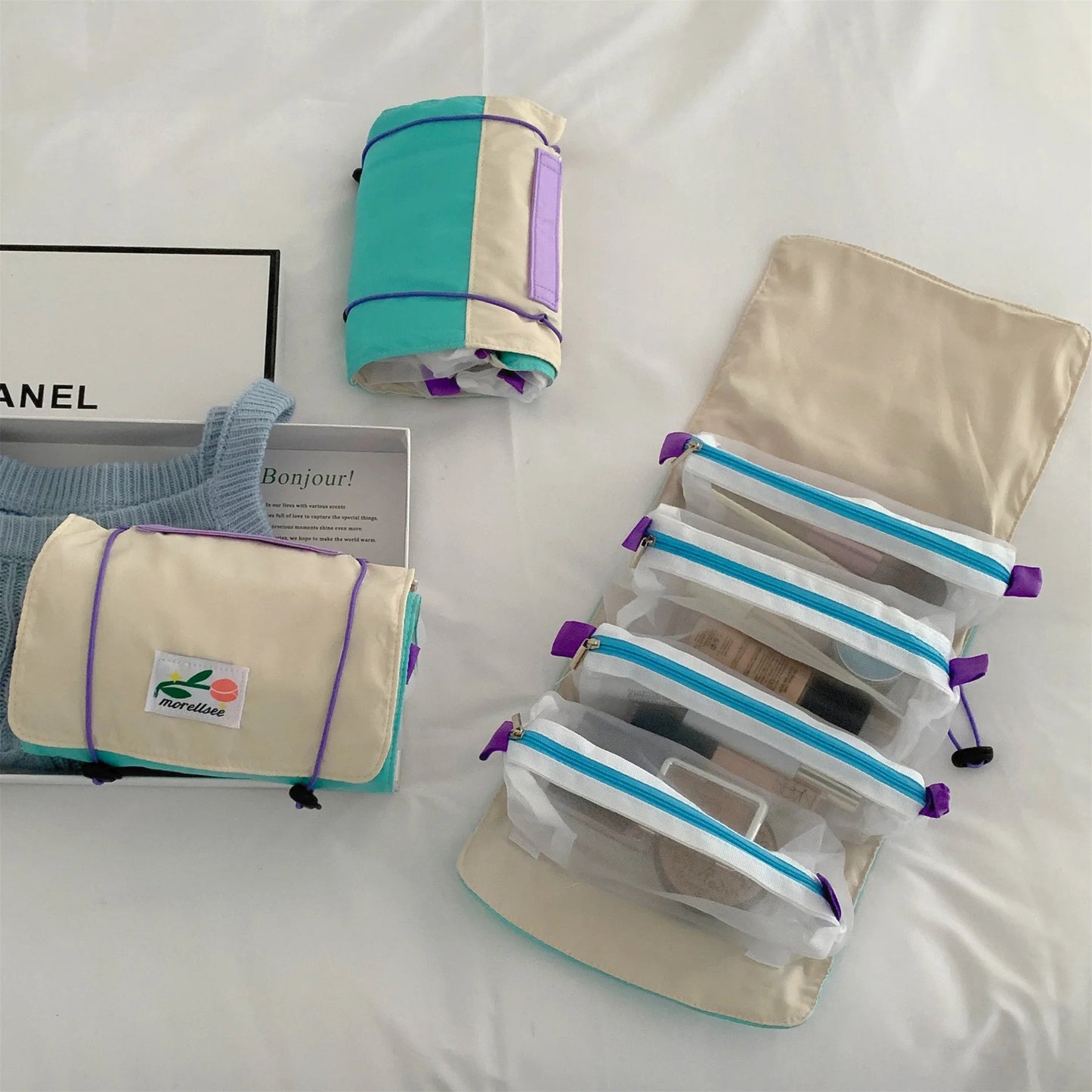 Cute Cartoon Dog Makeup Bag – Large Capacity Waterproof Travel Cosmetic Case