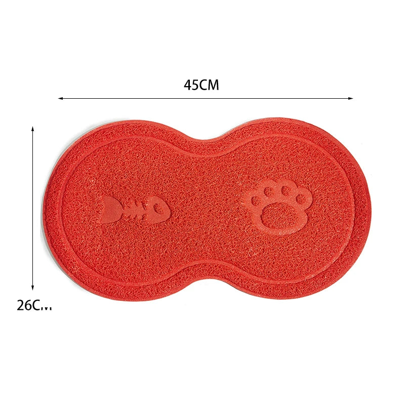Cute Peanut-Shaped Non-Slip Pet Feeding Mat