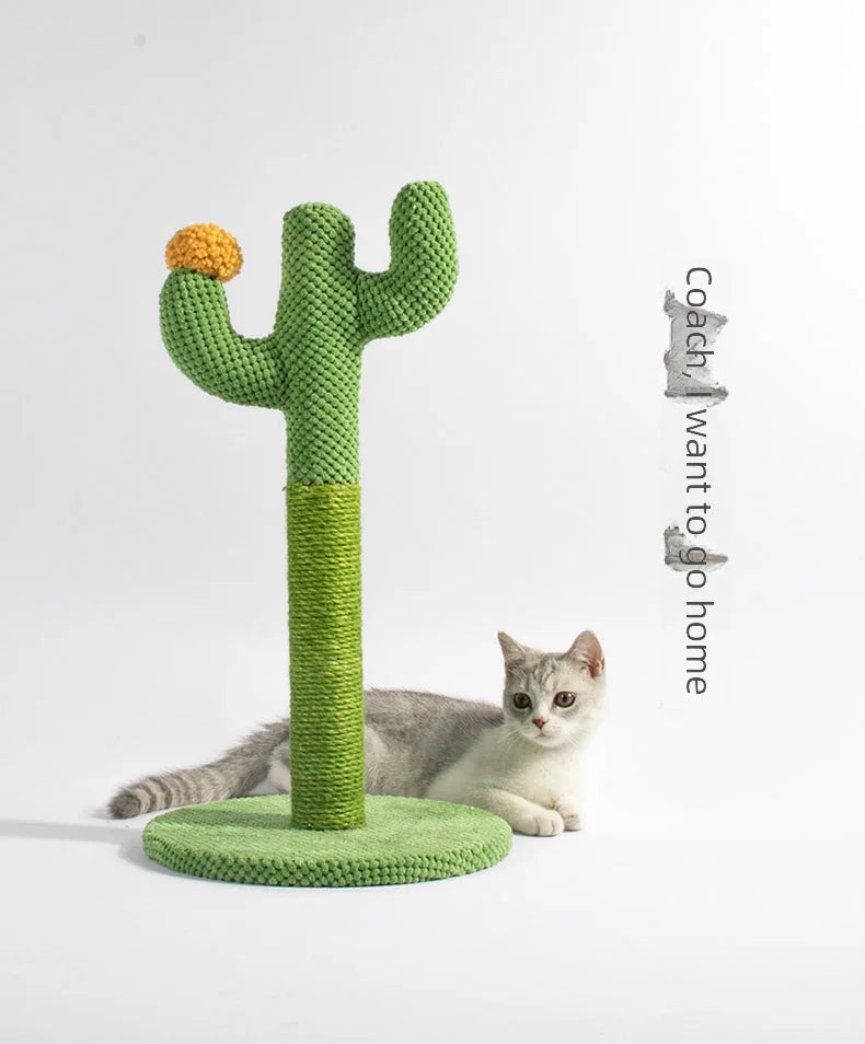 Sisal Cactus Cat Climbing Tower – Single-Layer Indoor Scratching Post