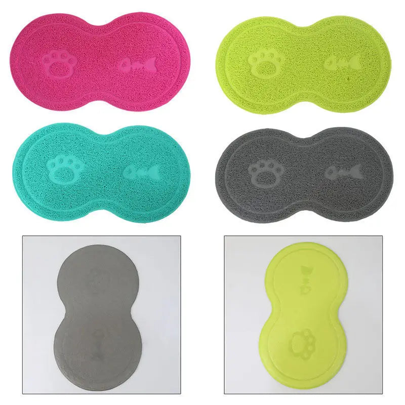 Cute Peanut-Shaped Non-Slip Pet Feeding Mat