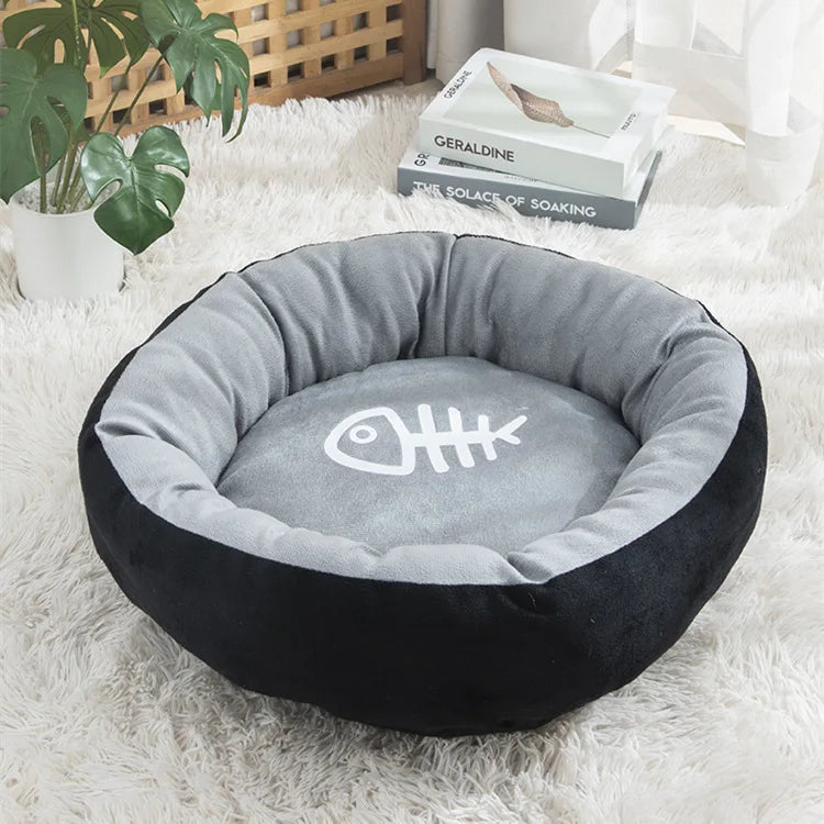 Breathable Cotton Pet Cushion Bed for Cats & Small Dogs
