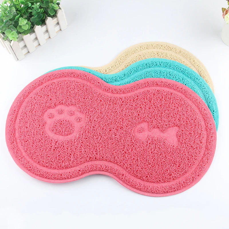 Cute Peanut-Shaped Non-Slip Pet Feeding Mat