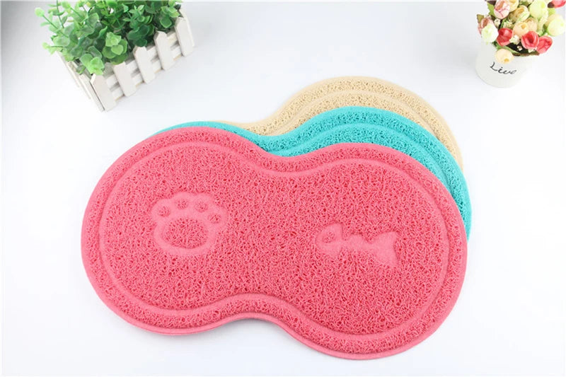 Cute Peanut-Shaped Non-Slip Pet Feeding Mat