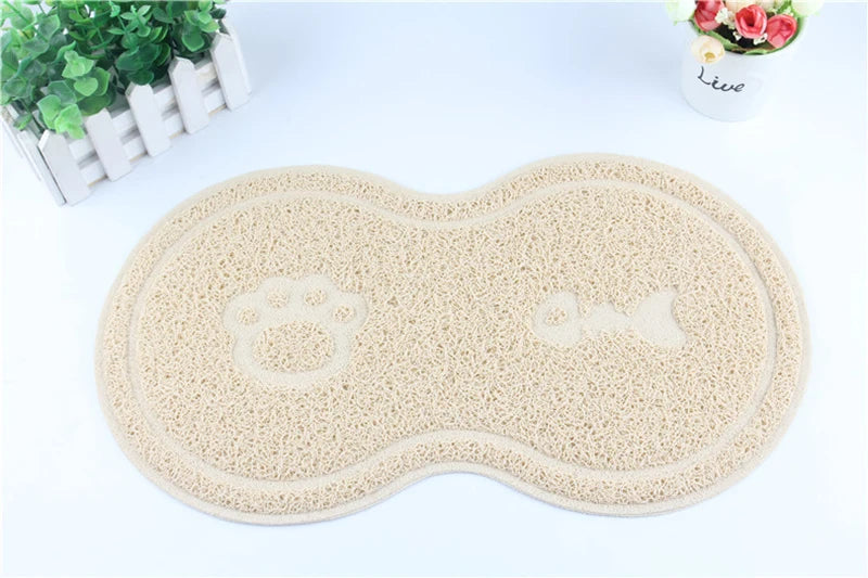Cute Peanut-Shaped Non-Slip Pet Feeding Mat