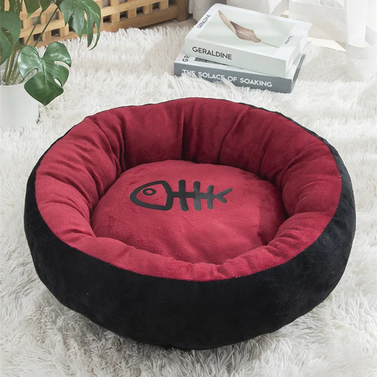 Breathable Cotton Pet Cushion Bed for Cats & Small Dogs
