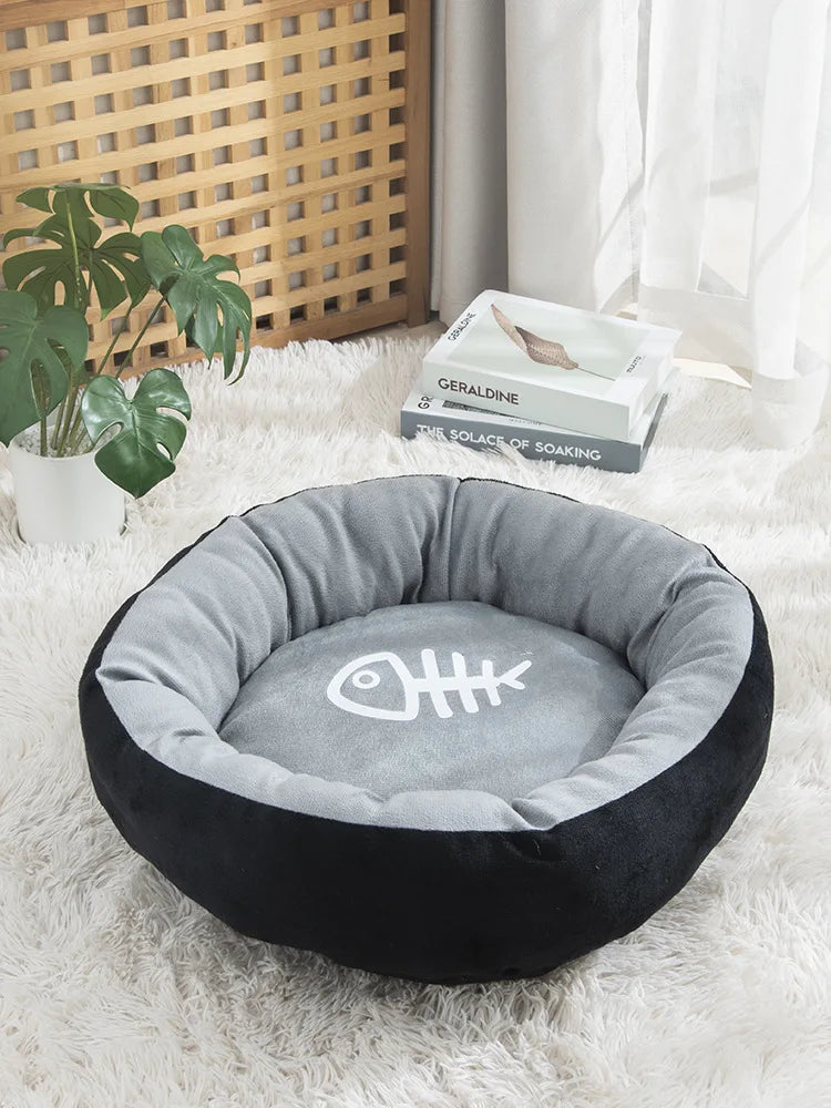 Breathable Cotton Pet Cushion Bed for Cats & Small Dogs