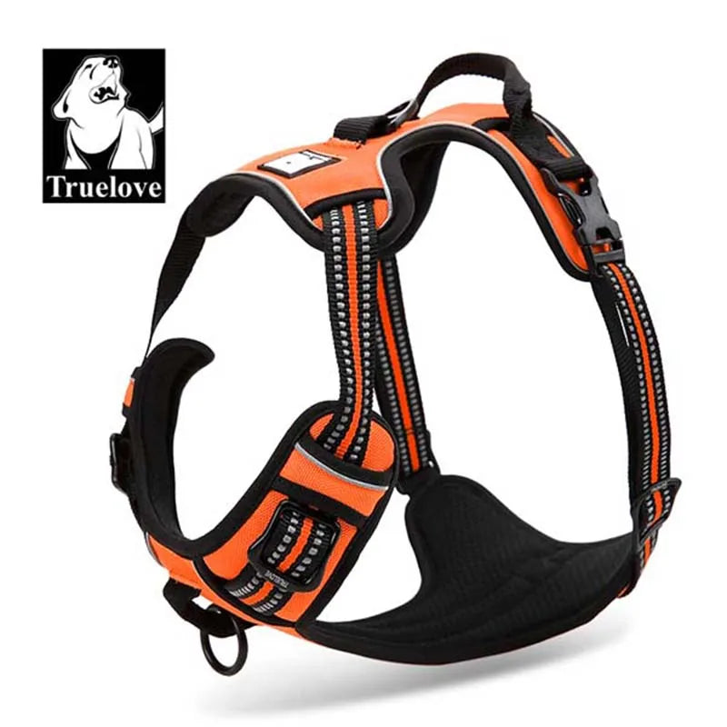 TRUELOVE Reflective Dog Harness – No Pull Adjustable Tactical Pet Harness