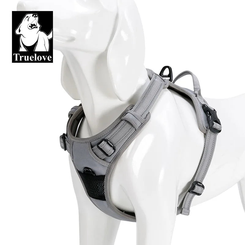 TRUELOVE Reflective Dog Harness – No Pull Adjustable Tactical Pet Harness