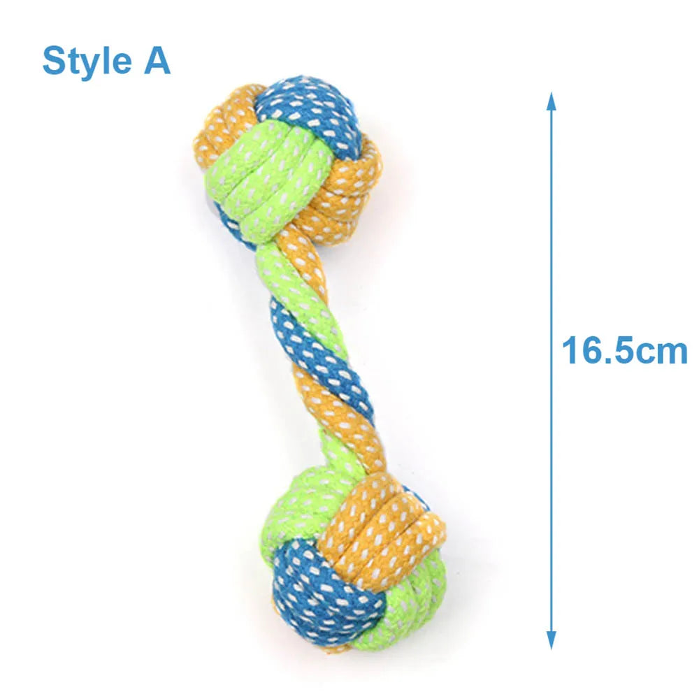 Durable Cotton Rope Dog Toy for Chewing & Dental Care