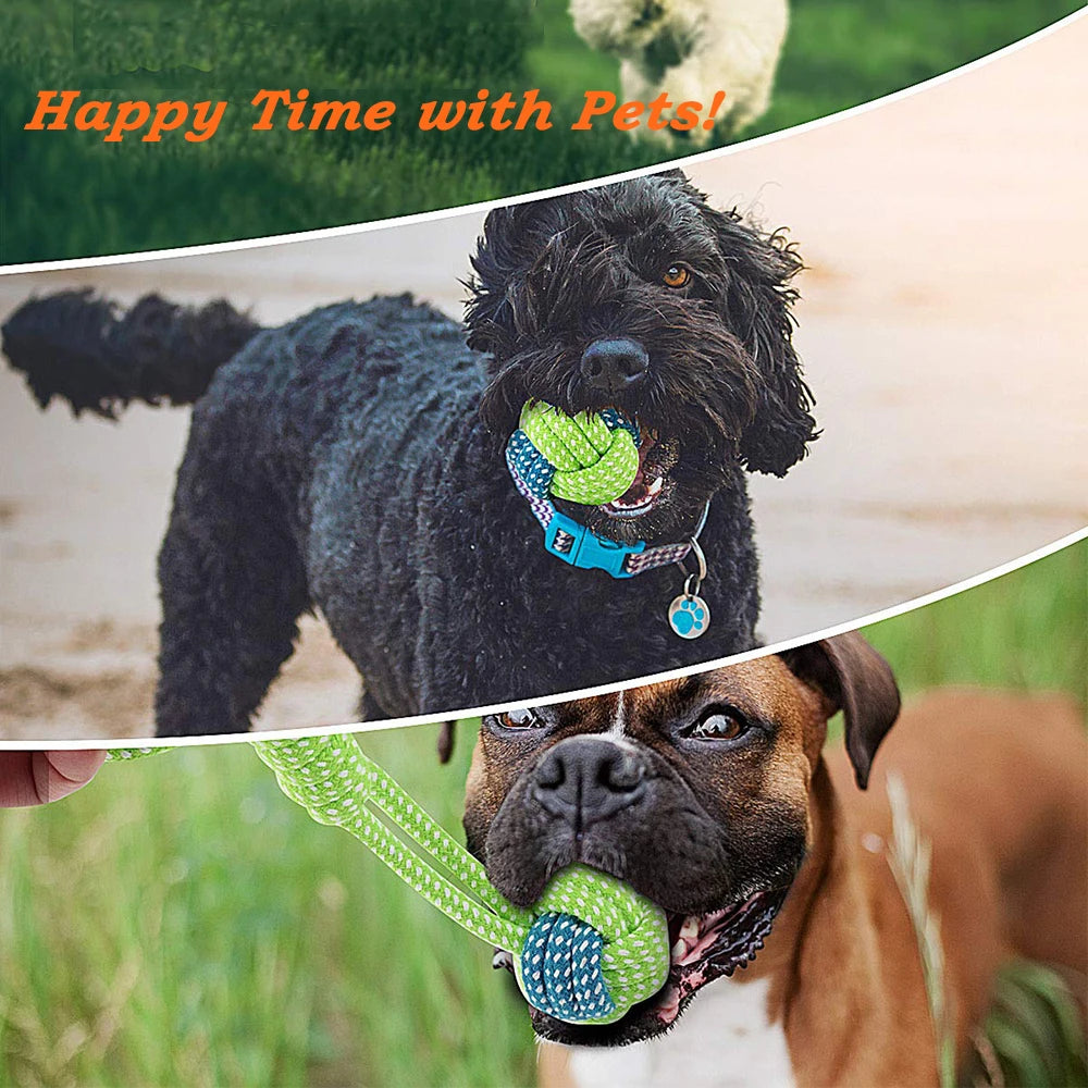 Durable Cotton Rope Dog Toy for Chewing & Dental Care