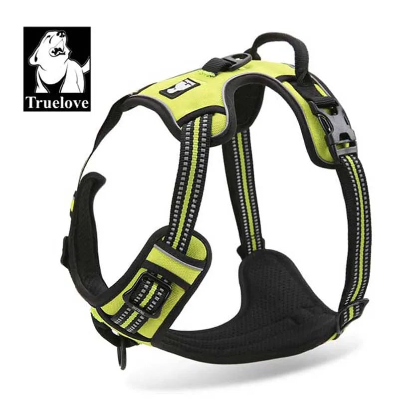 TRUELOVE Reflective Dog Harness – No Pull Adjustable Tactical Pet Harness
