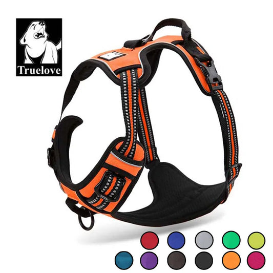 TRUELOVE Reflective Dog Harness – No Pull Adjustable Tactical Pet Harness