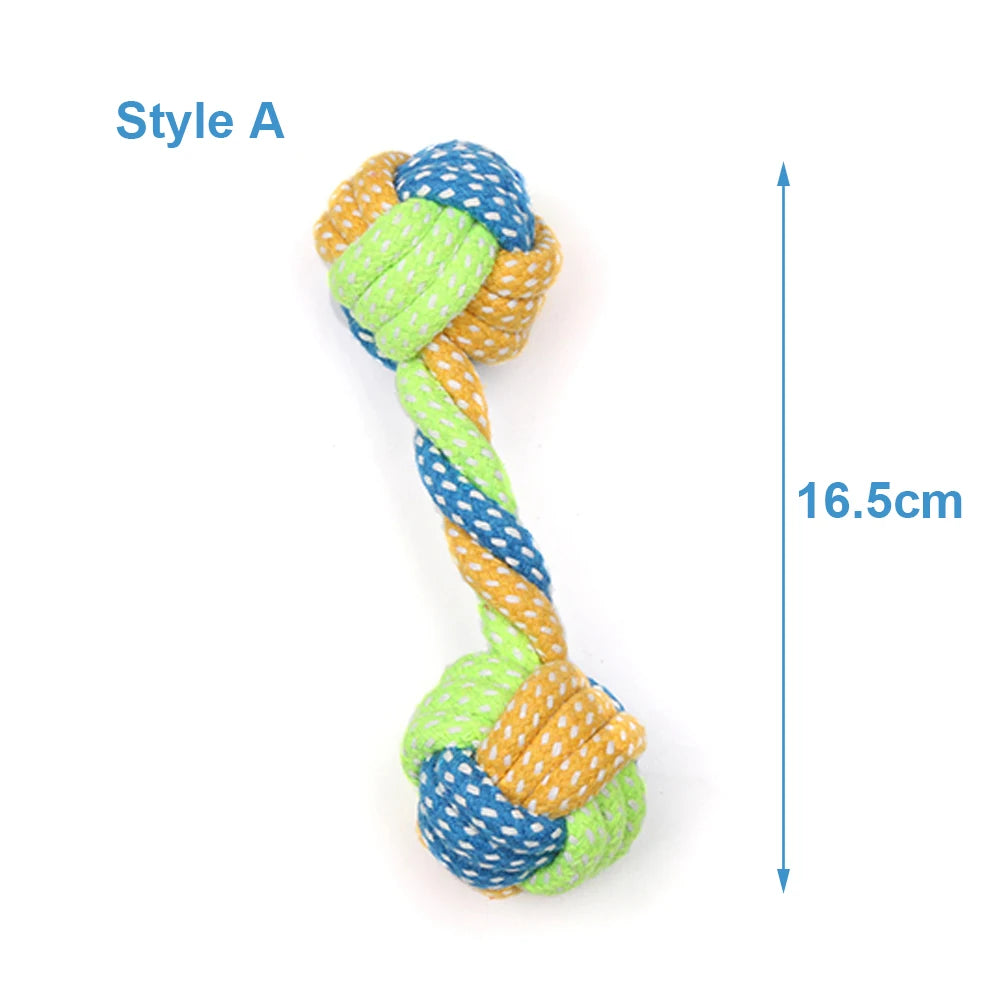 Durable Cotton Rope Dog Toy for Chewing & Dental Care