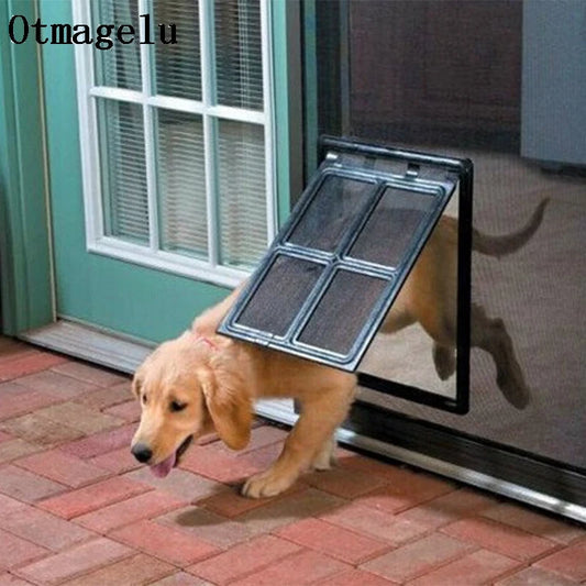 Lockable Plastic Pet Dog & Cat Door for Screen Windows – Security Flap Gates & Free Access