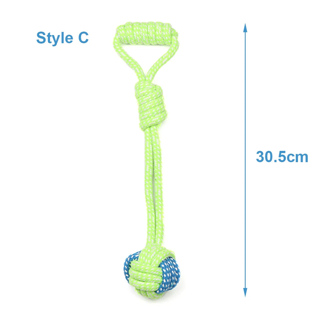 Durable Cotton Rope Dog Toy for Chewing & Dental Care