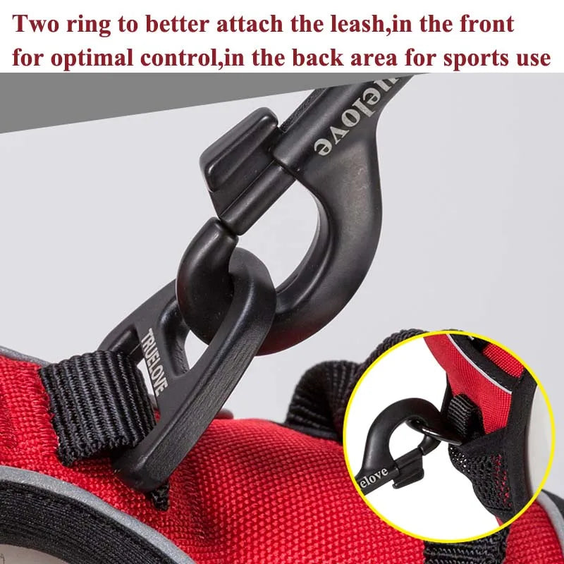 TRUELOVE Reflective Dog Harness – No Pull Adjustable Tactical Pet Harness