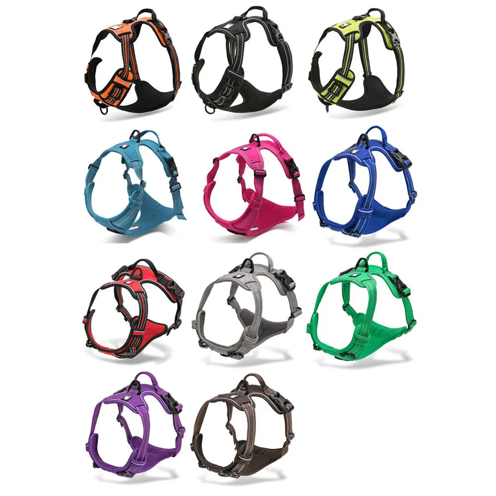 TRUELOVE Reflective Dog Harness – No Pull Adjustable Tactical Pet Harness