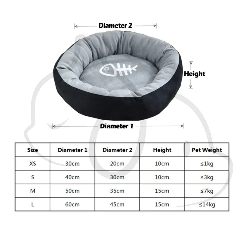 Breathable Cotton Pet Cushion Bed for Cats & Small Dogs