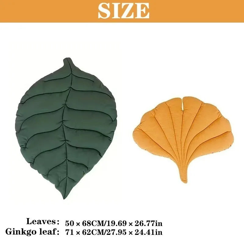 Leaf-Shaped Soft Washable Pet Bed Mat for Cats & Small Dogs