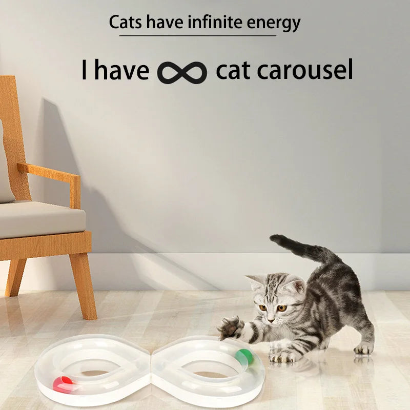 Interactive Turntable Cat Toy – Self-Entertaining Orbital Ball