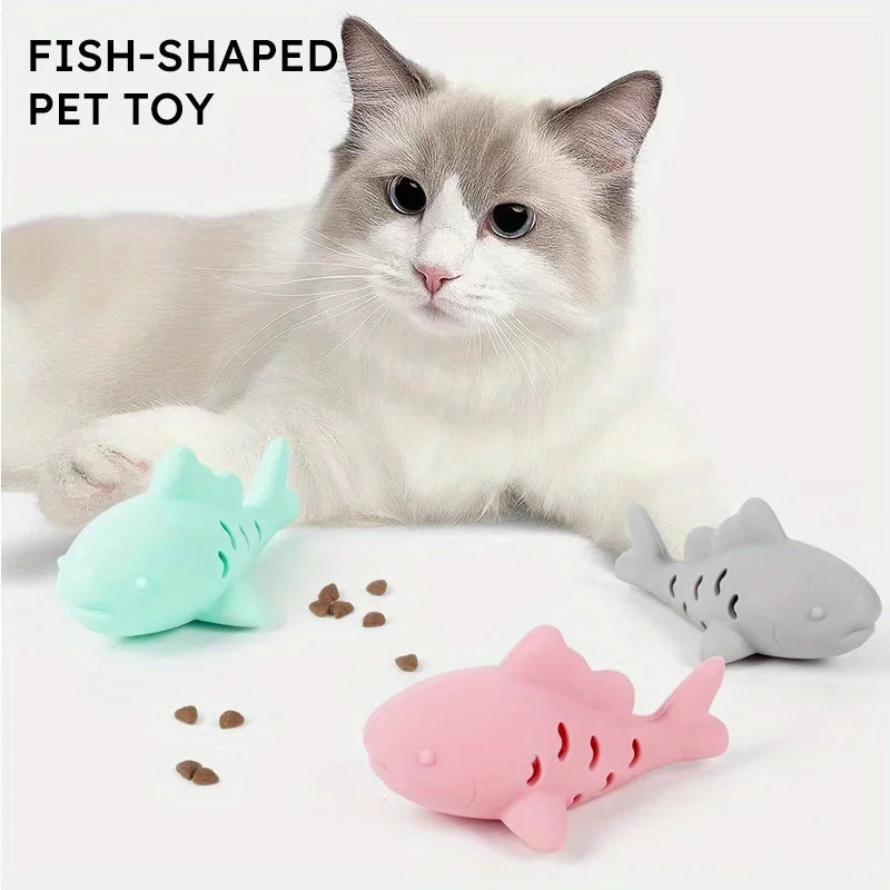 Silicone Treat-Dispensing Chew Toy for Cats