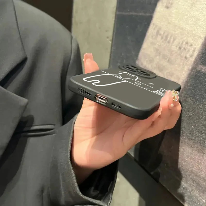 Funny Cat Couple iPhone Case – Cartoon Animal Shockproof Silicone Cover