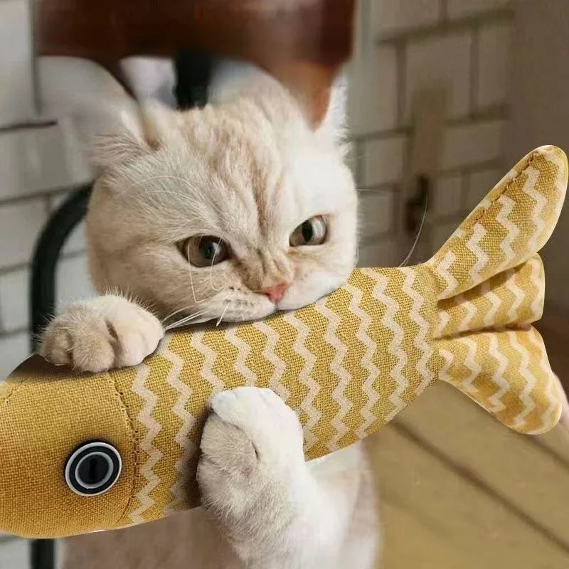 Realistic Plush Catnip Fish Toy for Cats