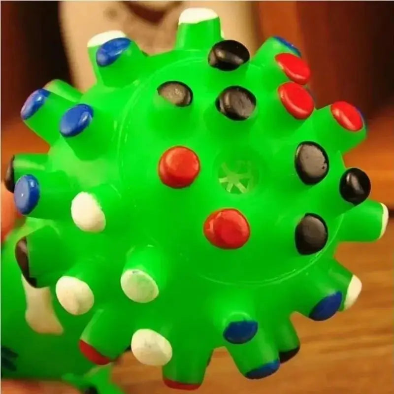 Rubber Squeaky Dumbbell Dog Toy for Chewing & Play