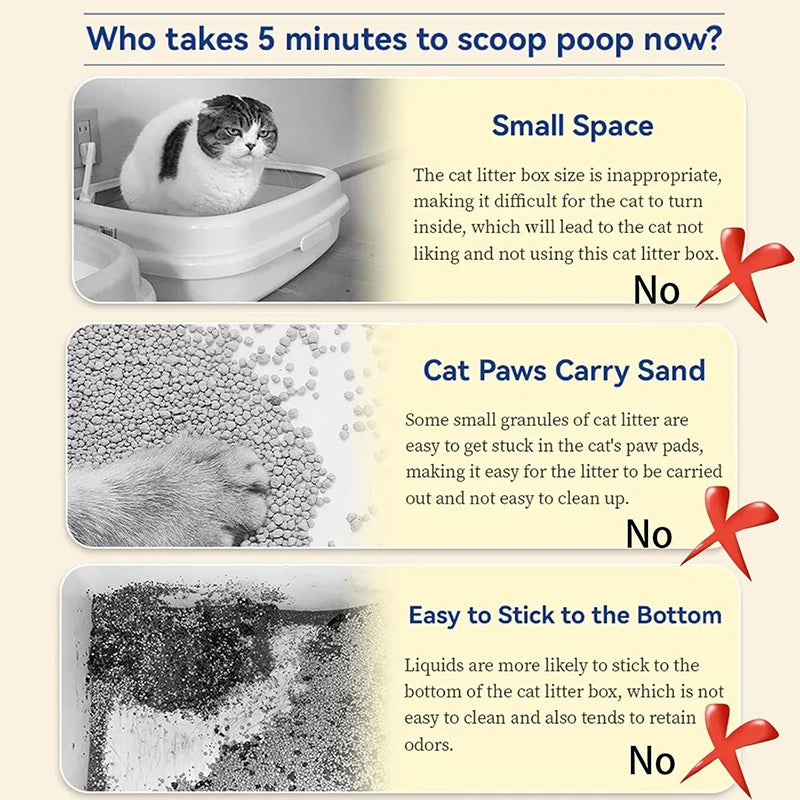 Extra-Large Semi-Closed Cat Litter Box with Splash Guard