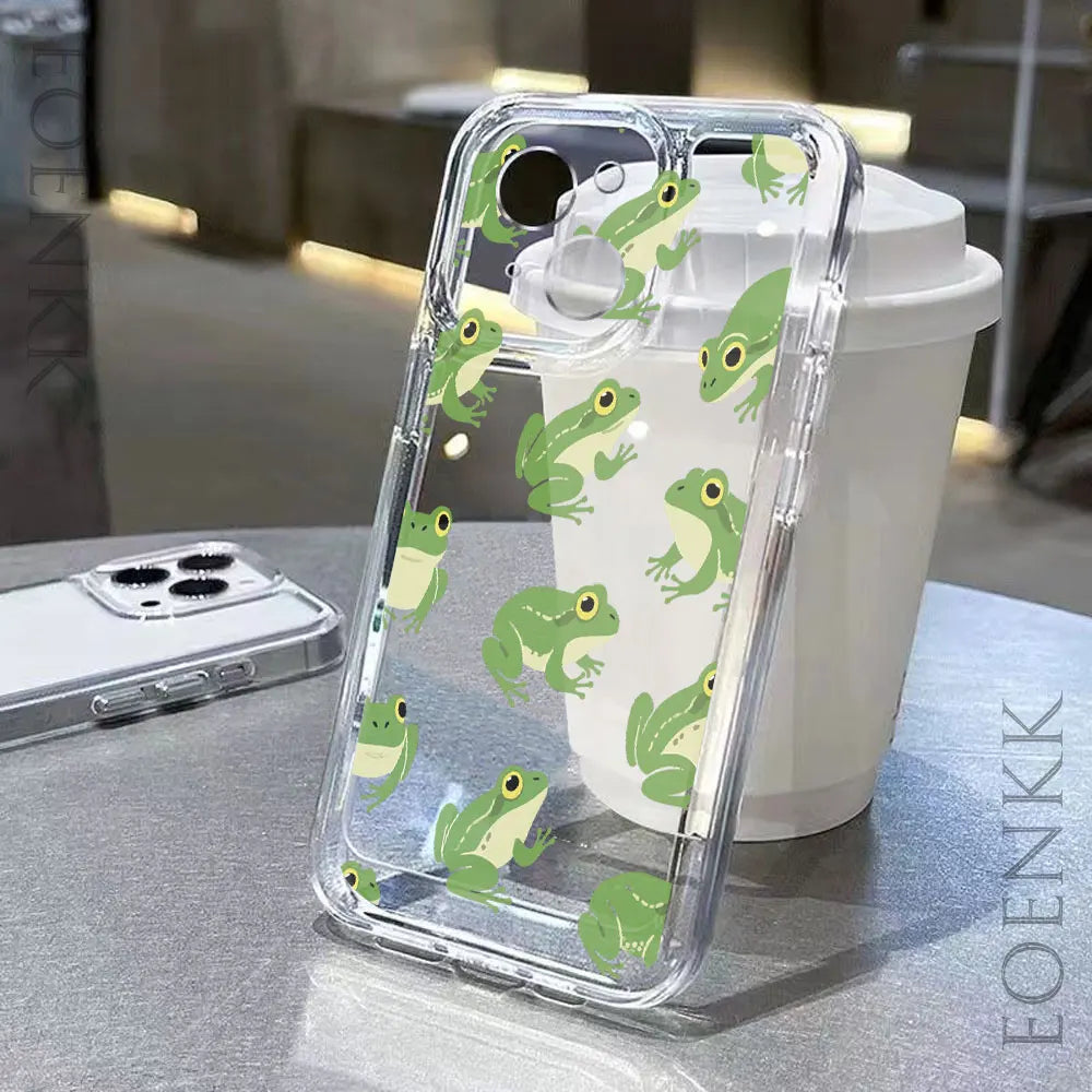 Cute Animals Transparent iPhone Case – Soft TPU Shockproof Phone Cover