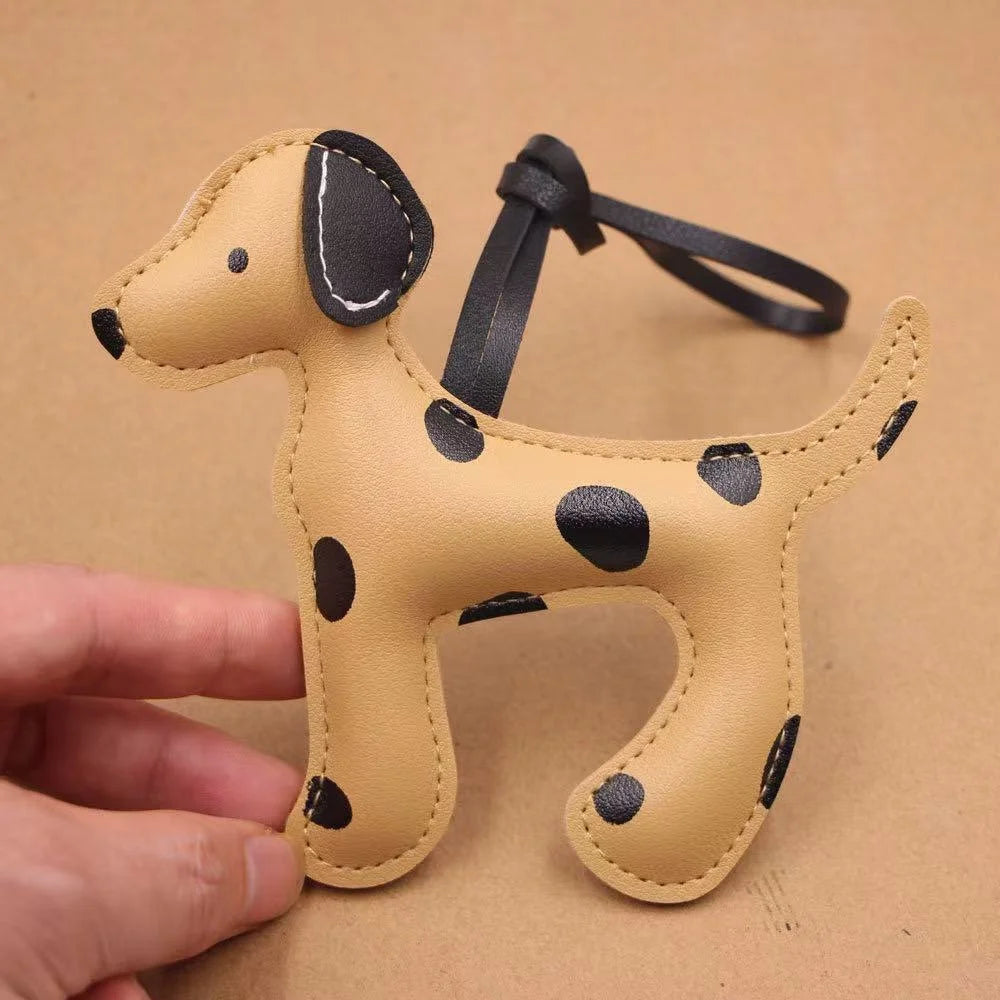 Cute Dalmatian Dog Charm – Leather Bag Pendant Accessory