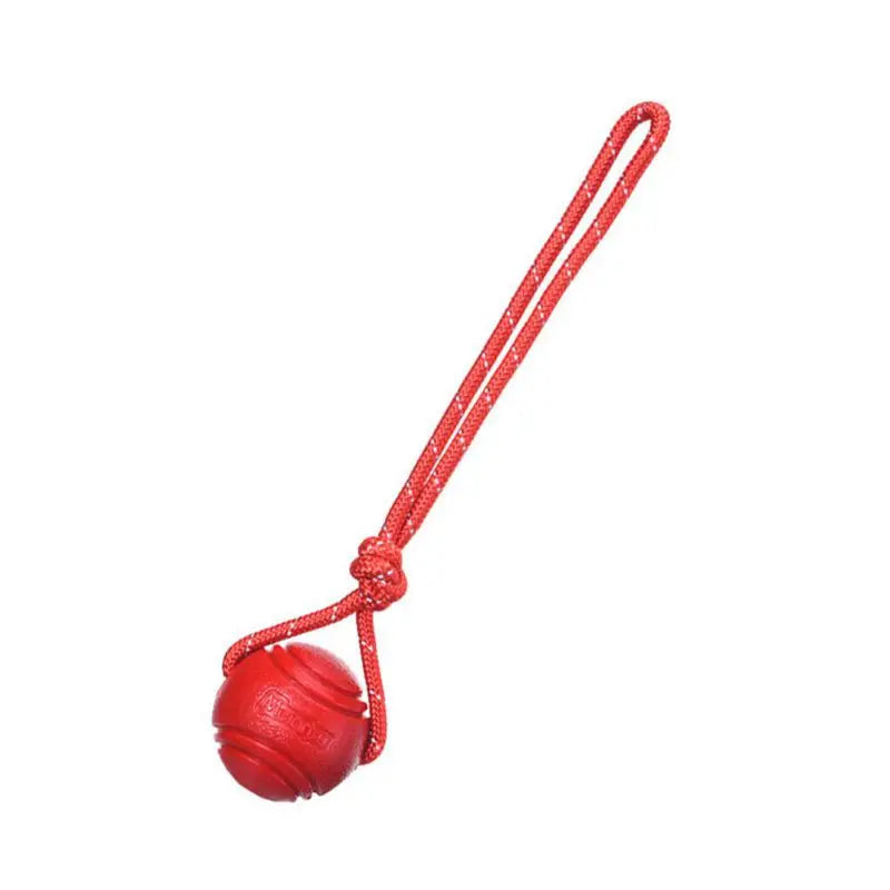Reflective TPR Rope Ball Dog Toy for Fetch & Dental Care