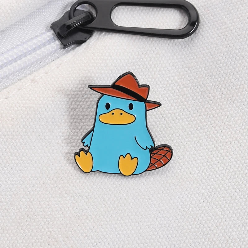 Cute Cartoon Platypus Enamel Lapel Pin