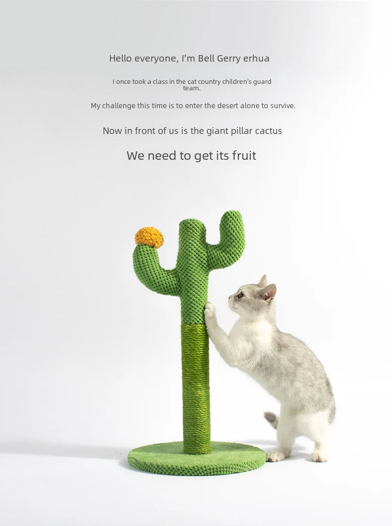 Sisal Cactus Cat Climbing Tower – Single-Layer Indoor Scratching Post