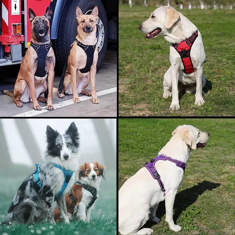 TRUELOVE Reflective Dog Harness – No Pull Adjustable Tactical Pet Harness
