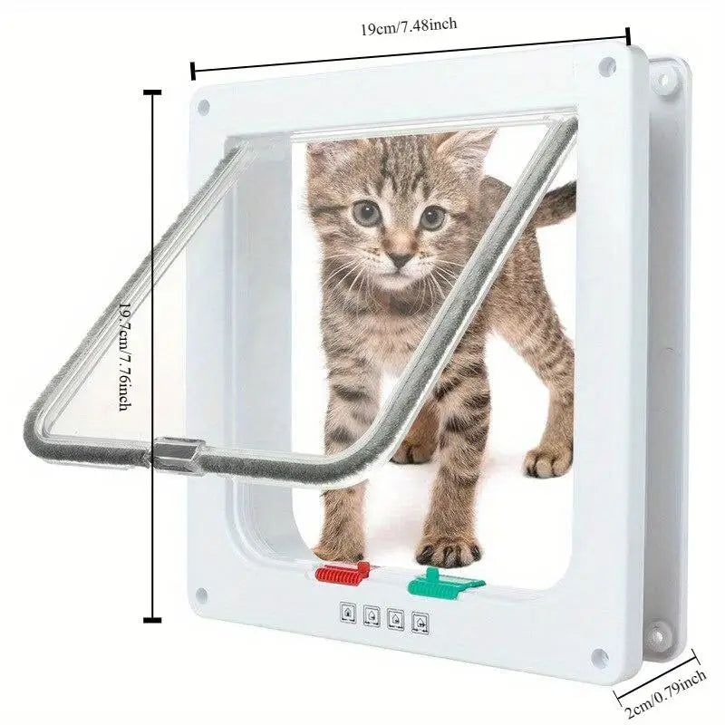 Pet Cat & Dog Door Hole – Two-Way Safety Flap for Controlled Entry & Exit