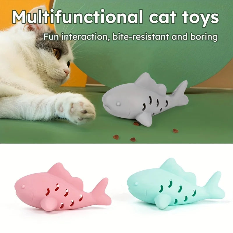 Silicone Treat-Dispensing Chew Toy for Cats