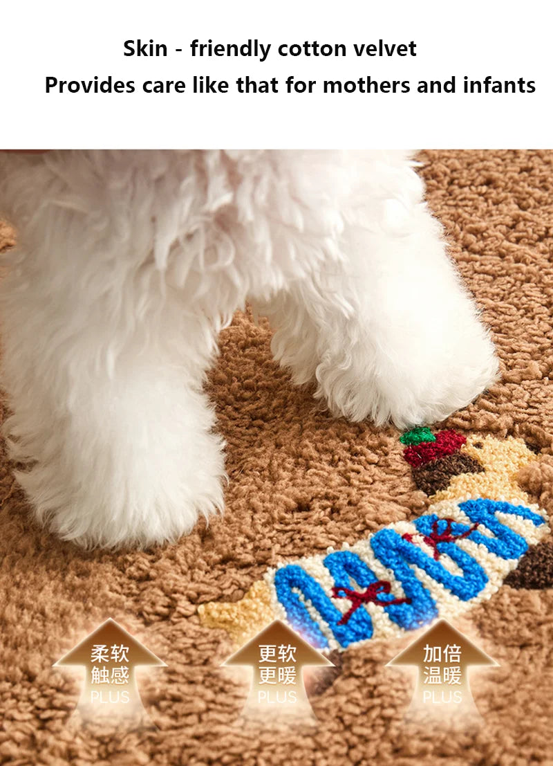 Soft Fleece Pet Bed Mat for Cats & Small Dogs