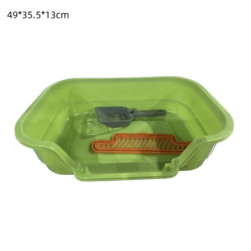 Multifunctional Semi-Enclosed Cat Litter Box – Large Capacity, Odor-Resistant