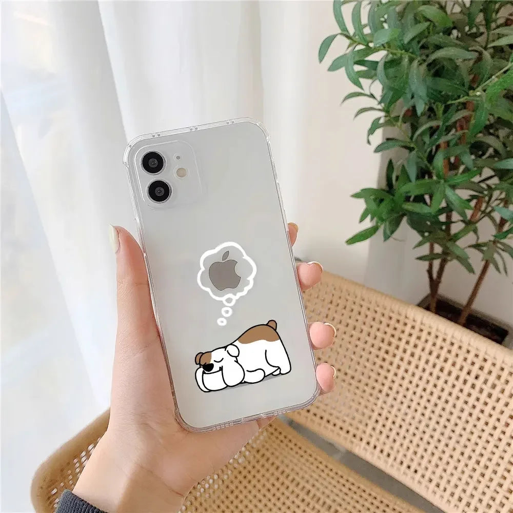 Funny Animal Couple iPhone Case – Cute Panda & Sloth Clear Phone Cover