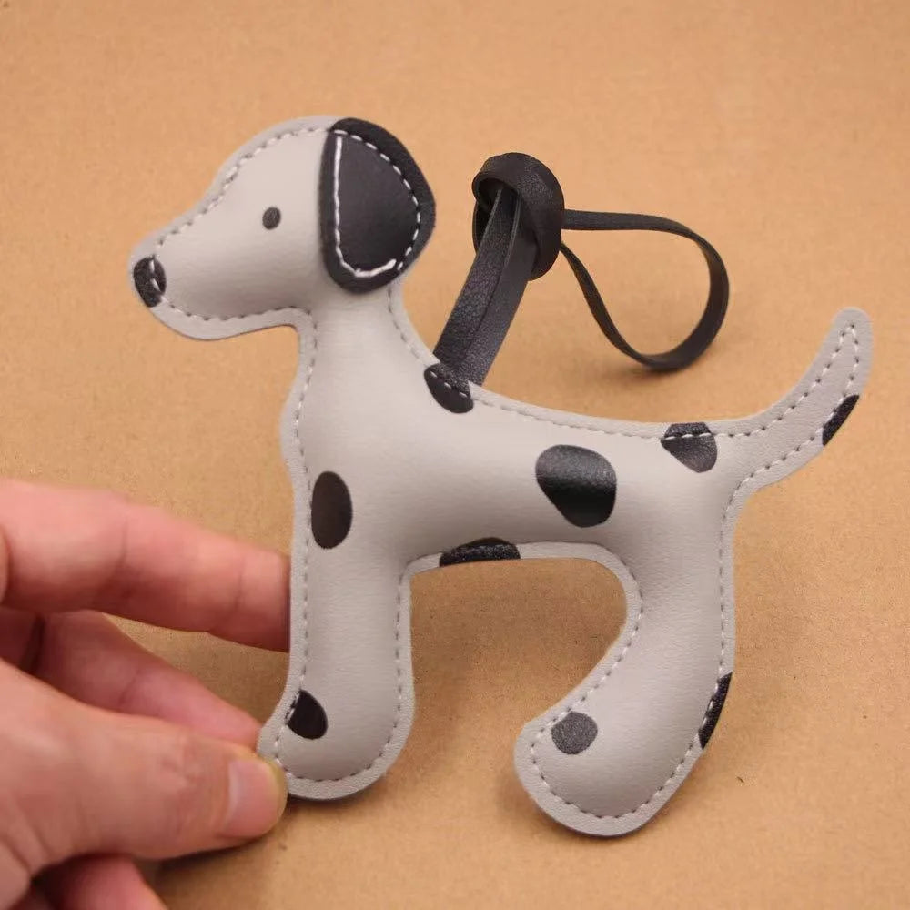 Cute Dalmatian Dog Charm – Leather Bag Pendant Accessory