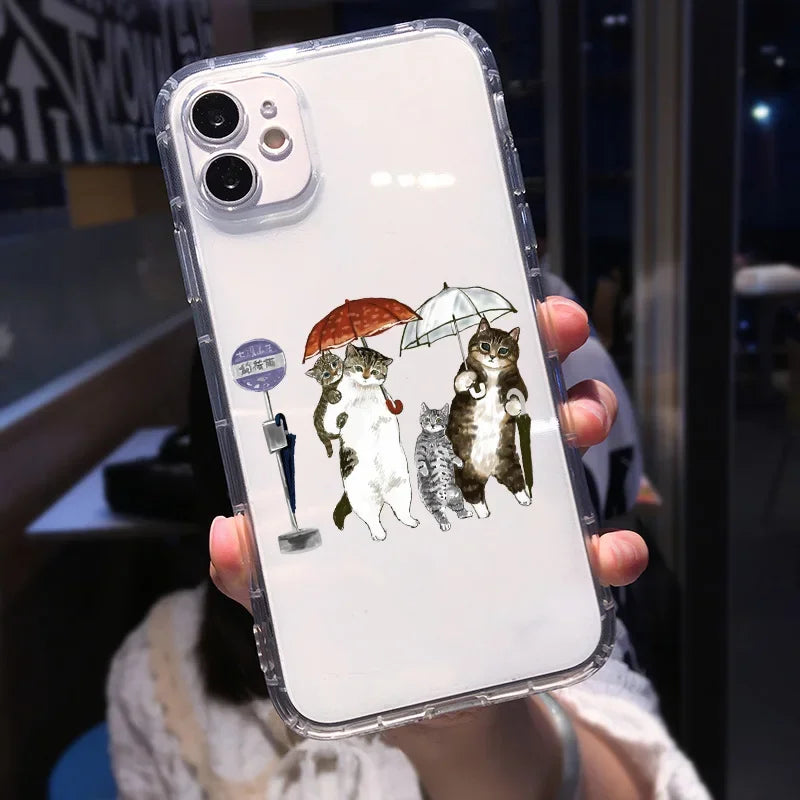 Funny Halloween Cat iPhone Case – Cartoon Animal Shockproof Phone Cover