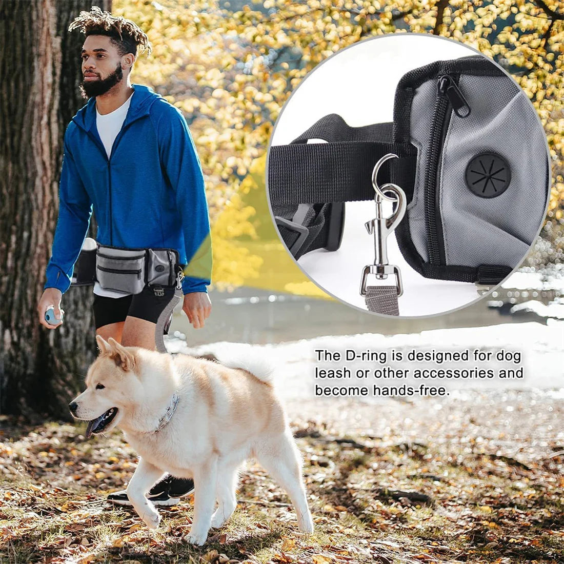 Dog Outdoor Training Waist Bag – Multi-functional Dog Feeding & Treat Pouch with D-Ring