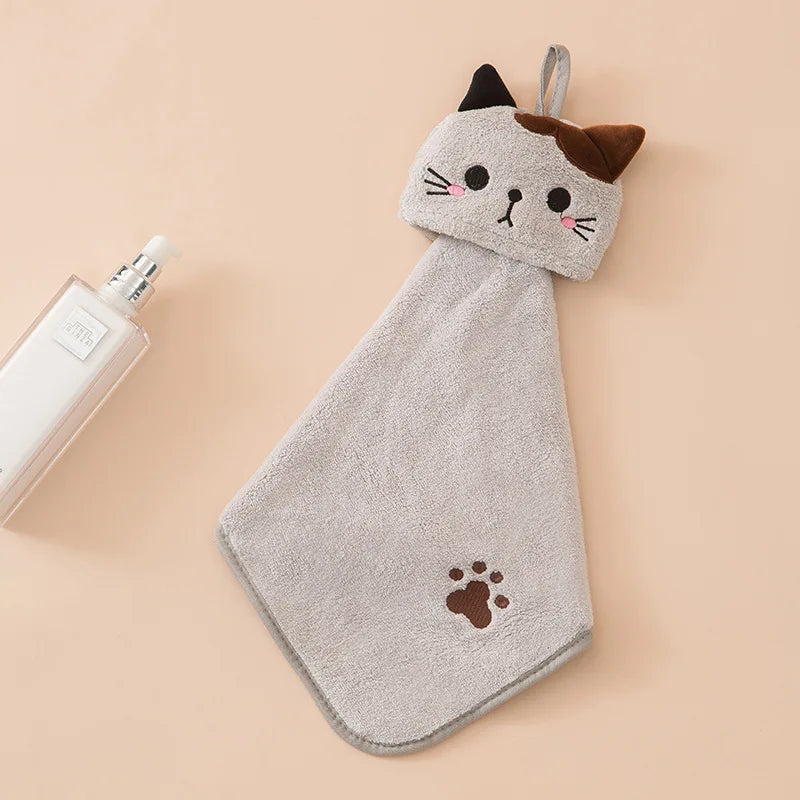 Cute Cat Hanging Kitchen Cleaning Towel – Soft, Absorbent & Quick-Dry