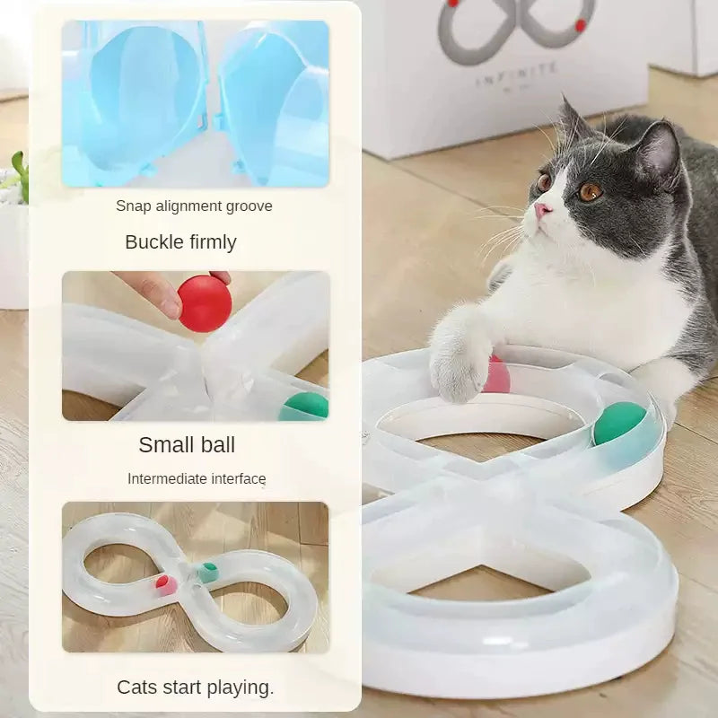 Interactive Turntable Cat Toy – Self-Entertaining Orbital Ball