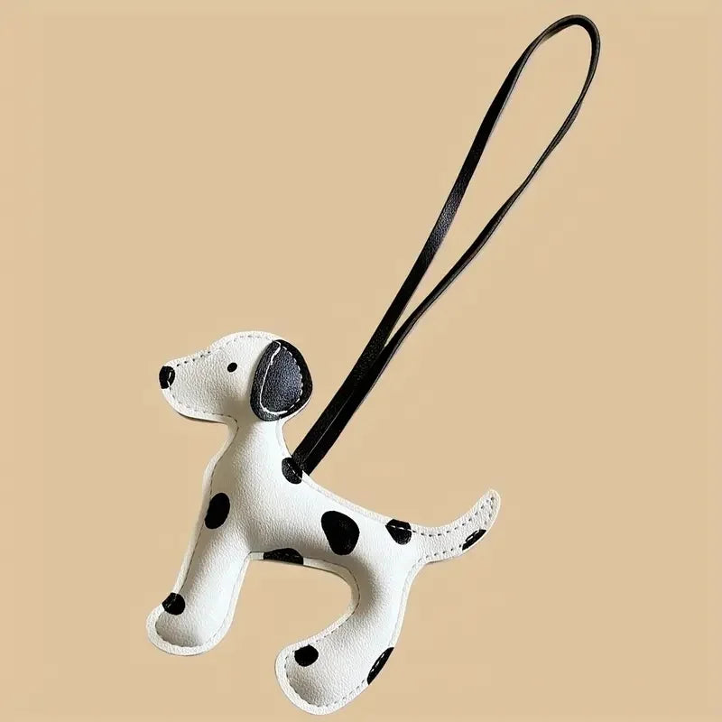 Cute Dalmatian Dog Charm – Leather Bag Pendant Accessory